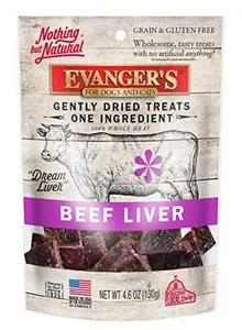 4.6oz Evanger's Gently Dried Beef Liver Treats - Health/First Aid